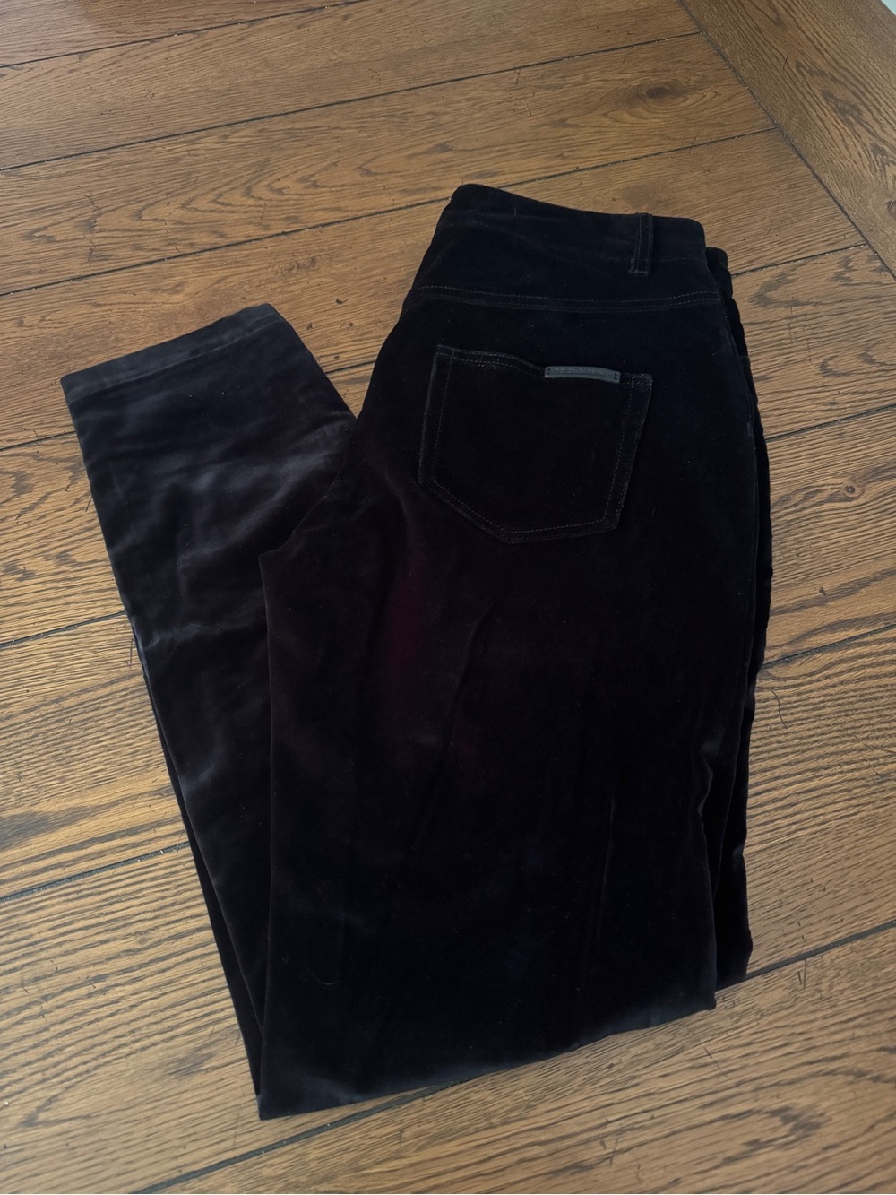 Women’s Dolce & Gabbana Black Velvet Trousers, Italian Size 44, Excellent Cond.